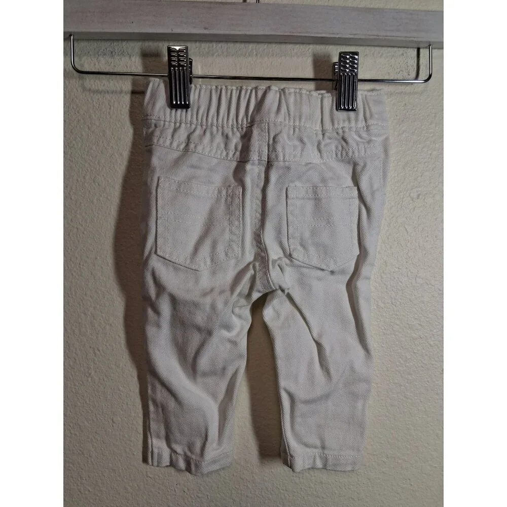 Carter's Denim Jeans Baby Infant Size 6 Months Unisex White